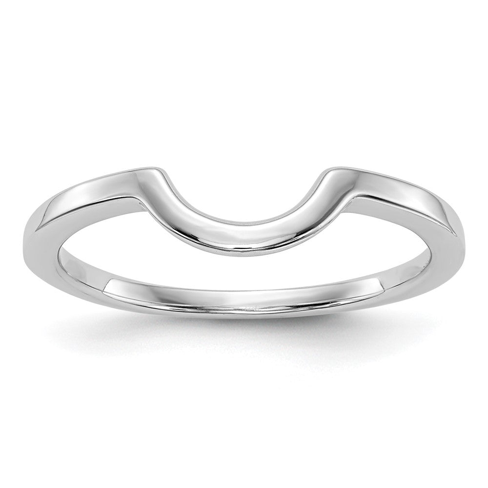 14k White Gold Contoured Wedding Band