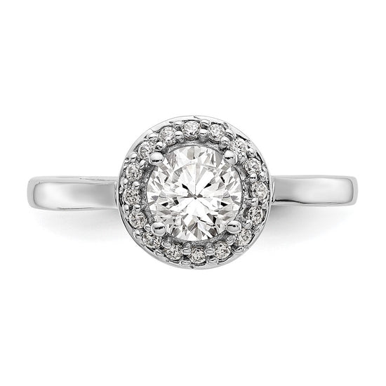 Diamond Halo Semi-Mount Engagement Rings