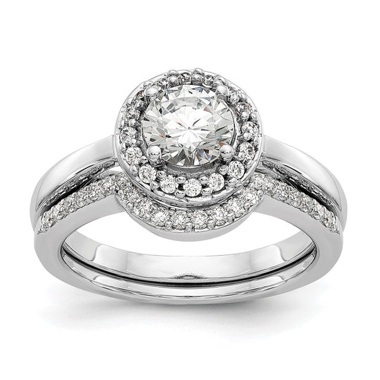 Diamond Halo Semi-Mount Engagement Rings