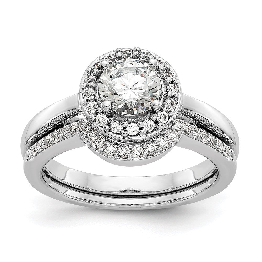 Diamond Halo Semi-Mount Engagement Rings