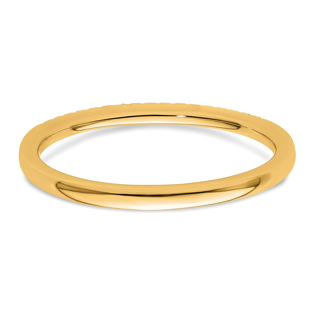 14k Yellow Gold Diamond Wedding Band