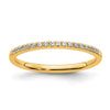 14k Diamond Wedding Band