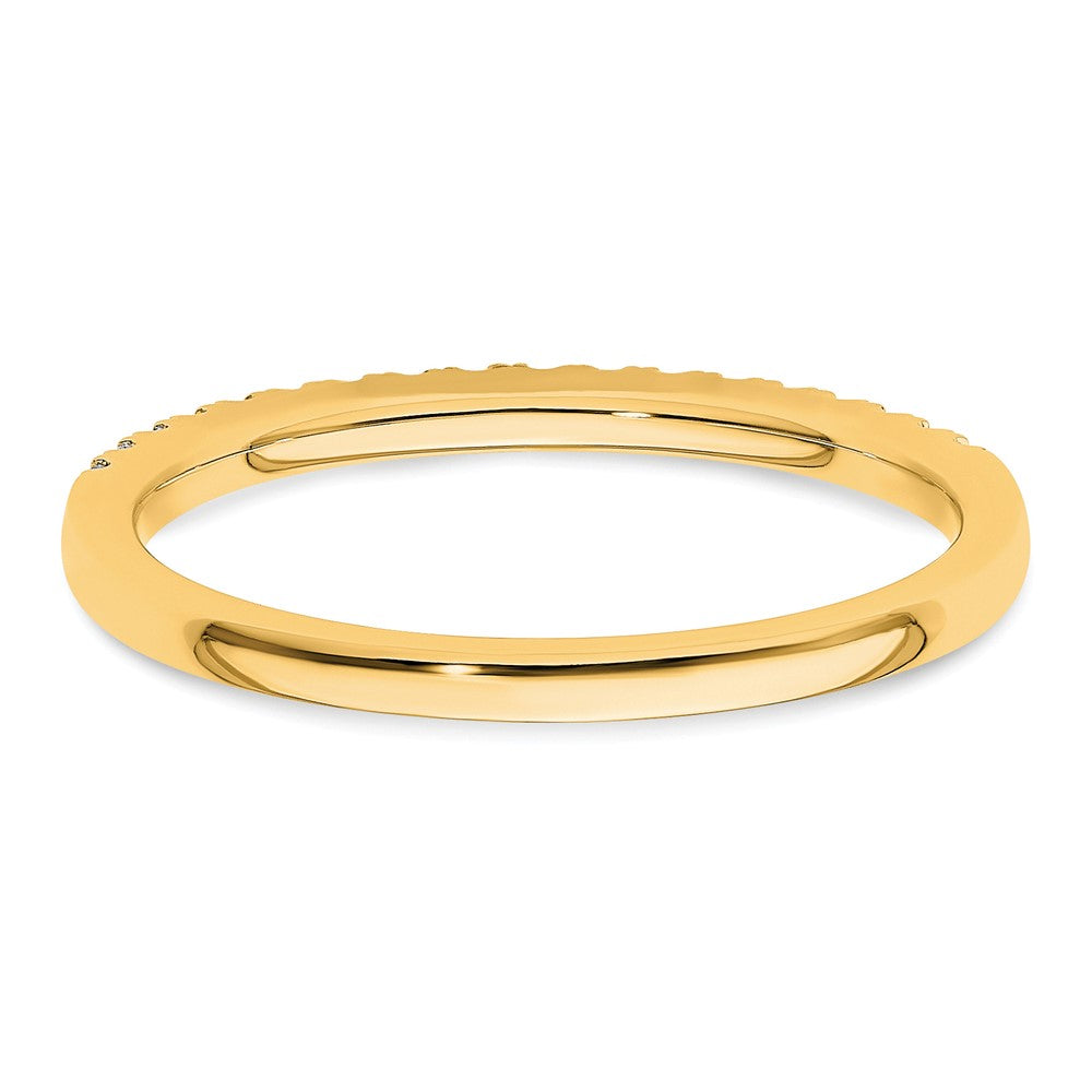 14k Diamond Wedding Band