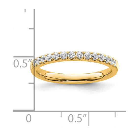 14k Diamond Wedding Band