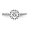 Diamond Halo Semi-Mount Engagement Rings