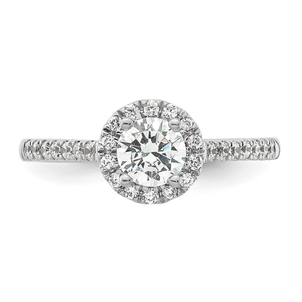 Diamond Halo Semi-Mount Engagement Rings