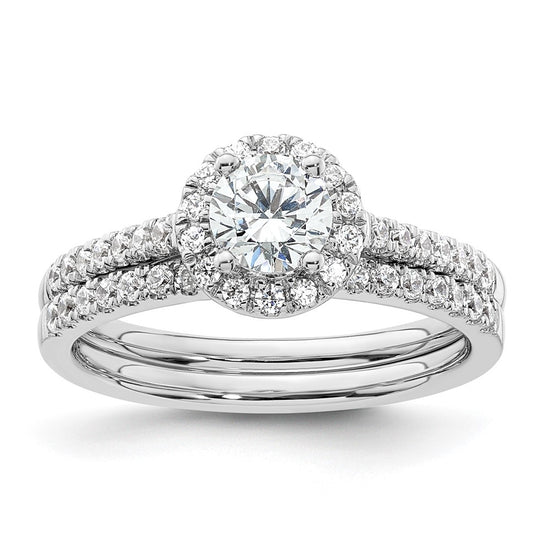 Diamond Halo Semi-Mount Engagement Rings