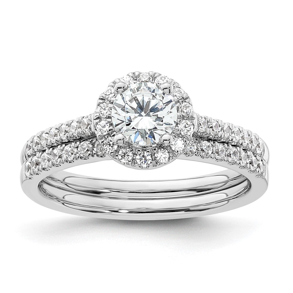 Diamond Halo Semi-Mount Engagement Rings