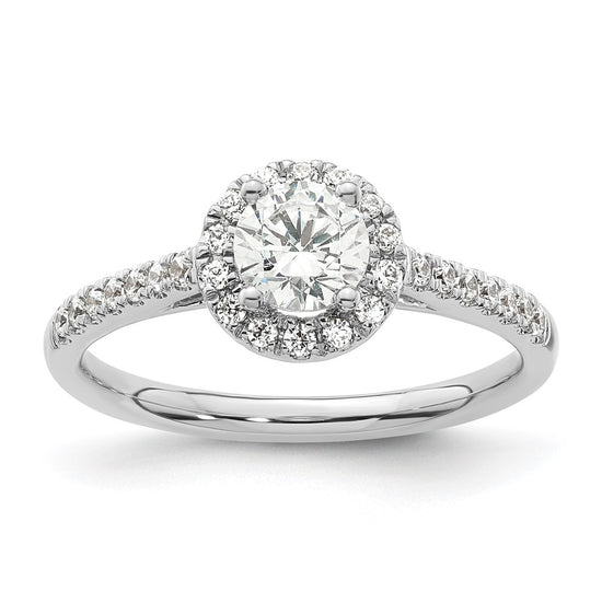 Diamond Halo Semi-Mount Engagement Rings