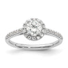 Diamond Halo Semi-Mount Engagement Rings