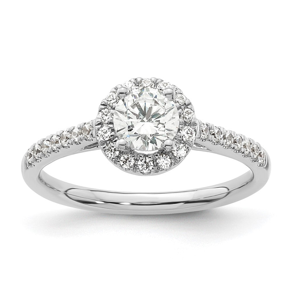 Diamond Halo Semi-Mount Engagement Rings
