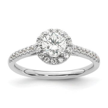 Diamond Halo Semi-Mount Engagement Rings