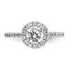 Diamond Halo Semi-Mount Engagement Rings