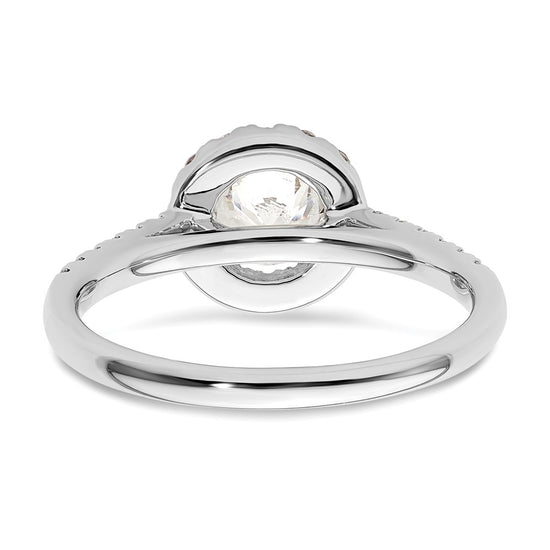 Diamond Halo Semi-Mount Engagement Rings