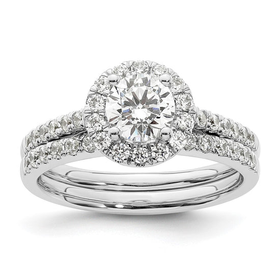 Diamond Halo Semi-Mount Engagement Rings