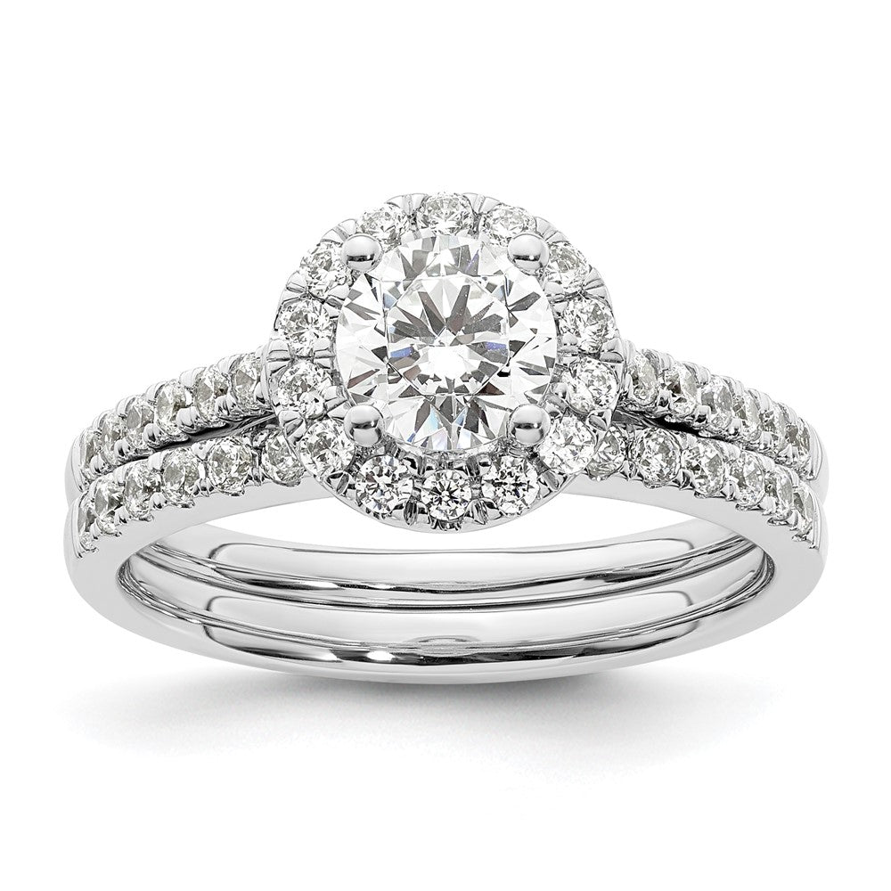 Diamond Halo Semi-Mount Engagement Rings