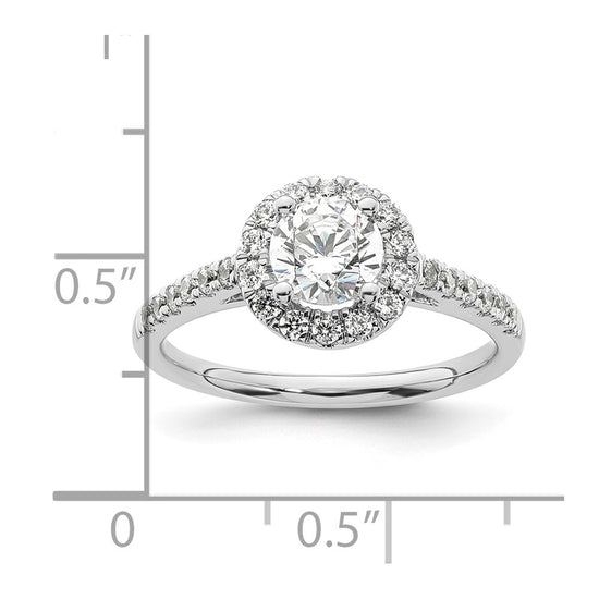 Diamond Halo Semi-Mount Engagement Rings