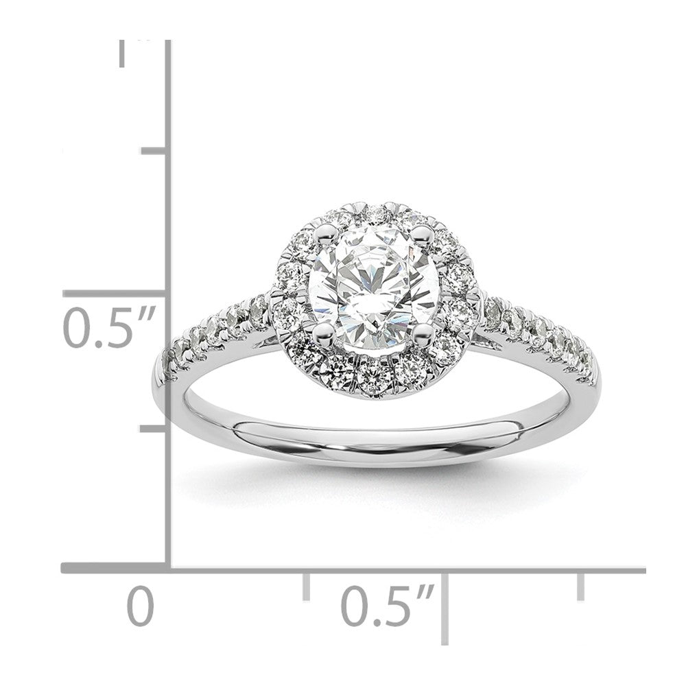 Diamond Halo Semi-Mount Engagement Rings
