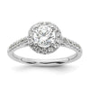 Diamond Halo Semi-Mount Engagement Rings