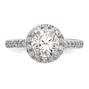 Diamond Halo Semi-Mount Engagement Rings