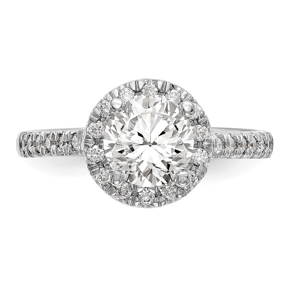 Diamond Halo Semi-Mount Engagement Rings