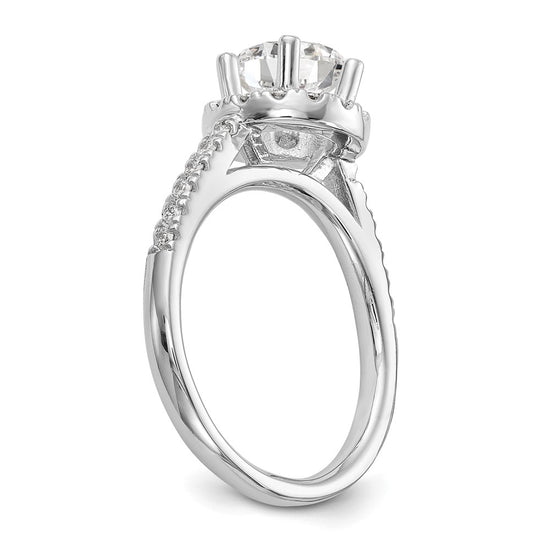 Diamond Halo Semi-Mount Engagement Rings