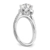Diamond Halo Semi-Mount Engagement Rings