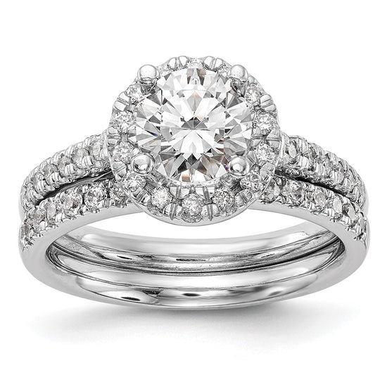 Diamond Halo Semi-Mount Engagement Rings