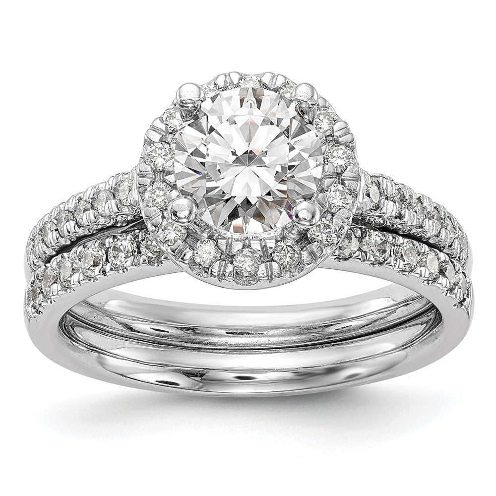 Diamond Halo Semi-Mount Engagement Rings