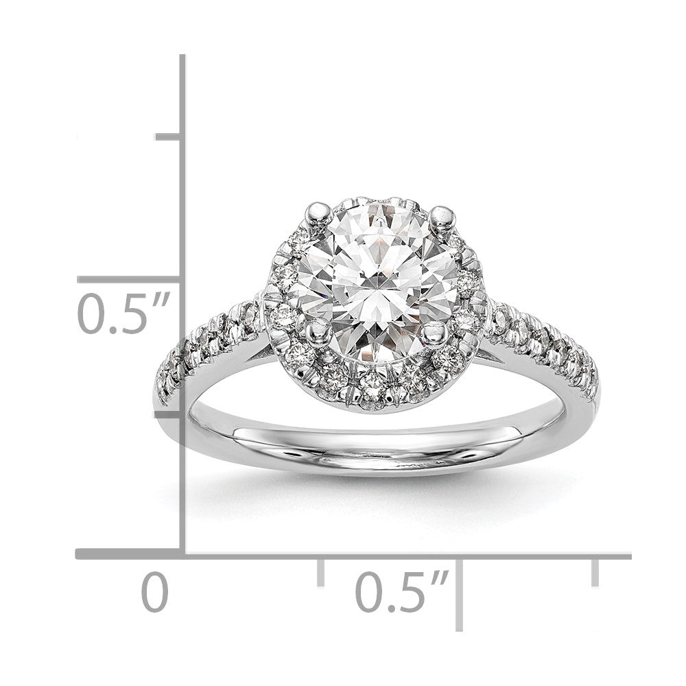 Diamond Halo Semi-Mount Engagement Rings