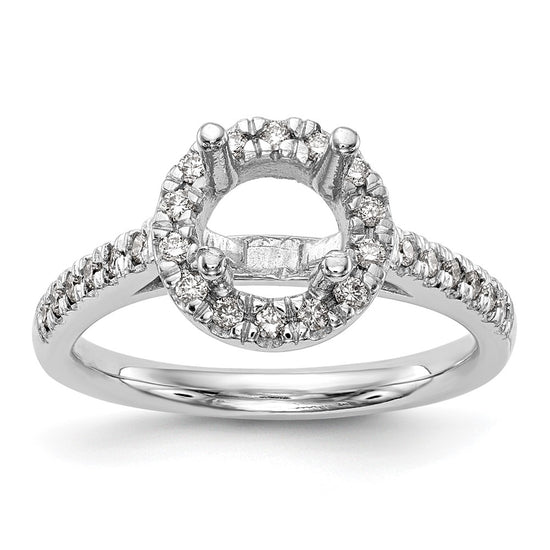 Diamond Halo Semi-Mount Engagement Rings