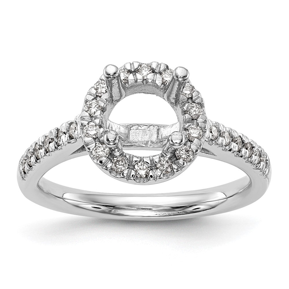 Diamond Halo Semi-Mount Engagement Rings