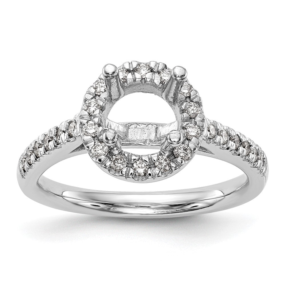 Diamond Halo Semi-Mount Engagement Rings