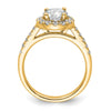 14K Round Diamond Semi-Mount Halo Engagement Ring