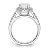 Diamond Halo Semi-Mount Engagement Rings