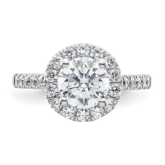 Diamond Halo Semi-Mount Engagement Rings