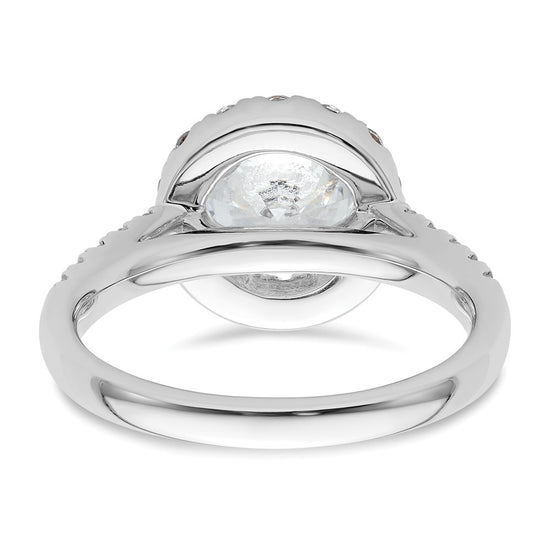 Diamond Halo Semi-Mount Engagement Rings