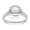 Diamond Halo Semi-Mount Engagement Rings