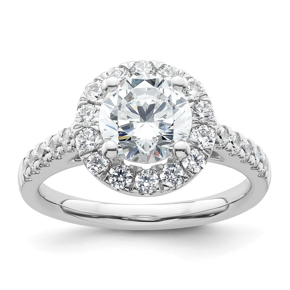 Diamond Halo Semi-Mount Engagement Rings