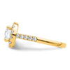 14K Round Diamond Semi-Mount Halo Engagement Ring