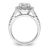 Diamond Halo Semi-Mount Engagement Rings
