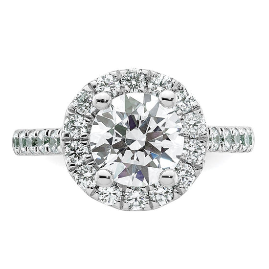 Diamond Halo Semi-Mount Engagement Rings