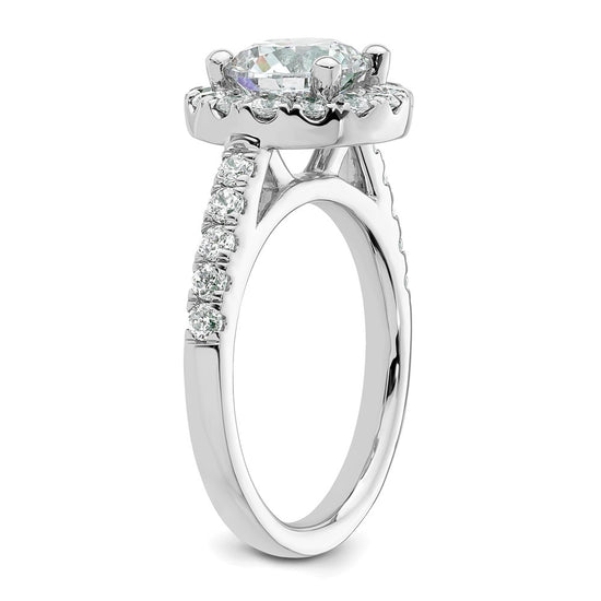 Diamond Halo Semi-Mount Engagement Rings