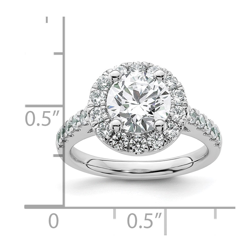Diamond Halo Semi-Mount Engagement Rings