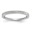 14k White Gold 1/8 carat Diamond Set of 2 Complete Wedding Bands