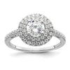 Diamond Halo Semi-Mount & Complete Engagement Rings