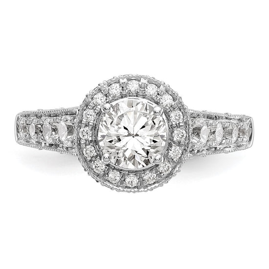 Diamond Halo Semi-Mount Engagement Rings