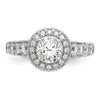 Diamond Halo Semi-Mount Engagement Rings