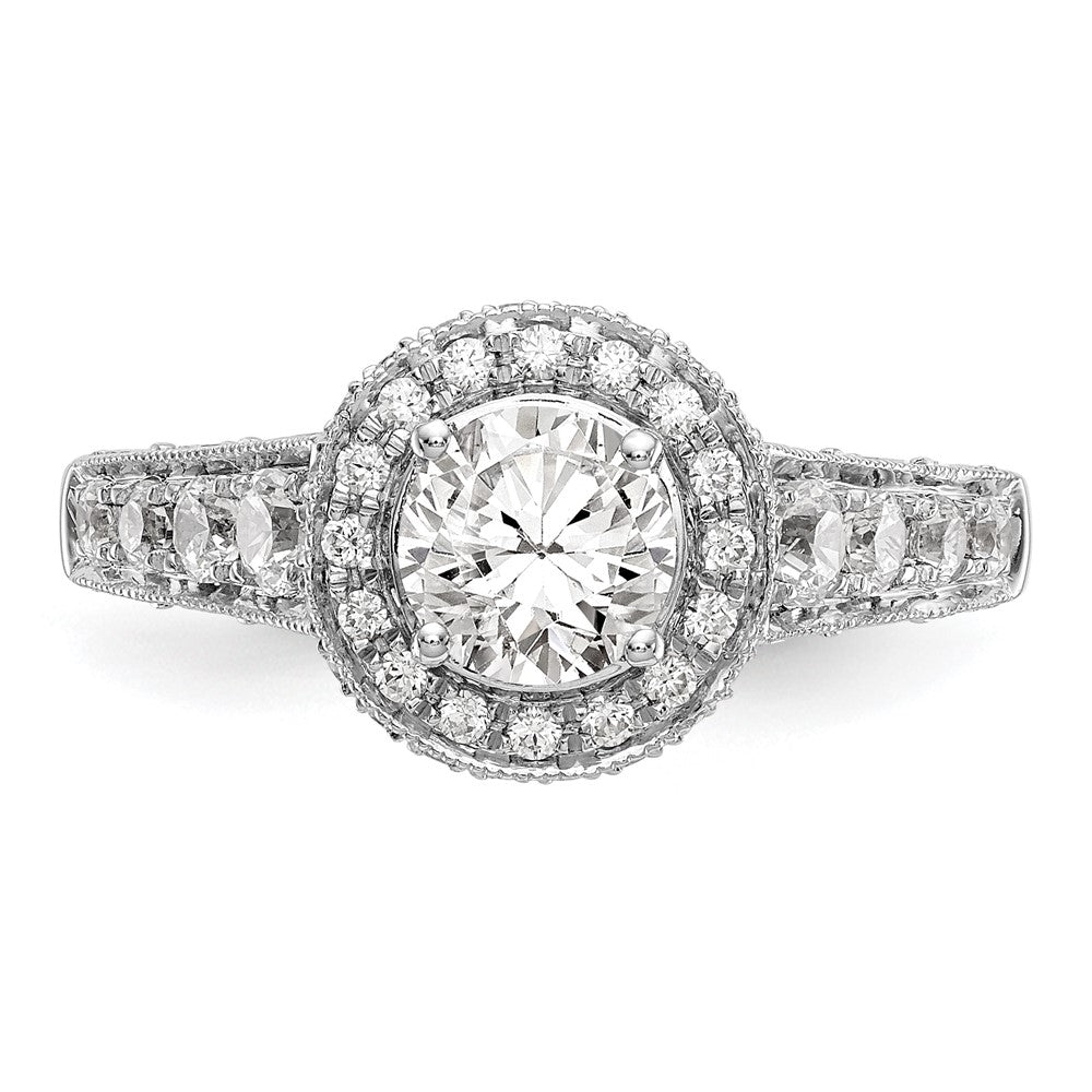 Diamond Halo Semi-Mount Engagement Rings