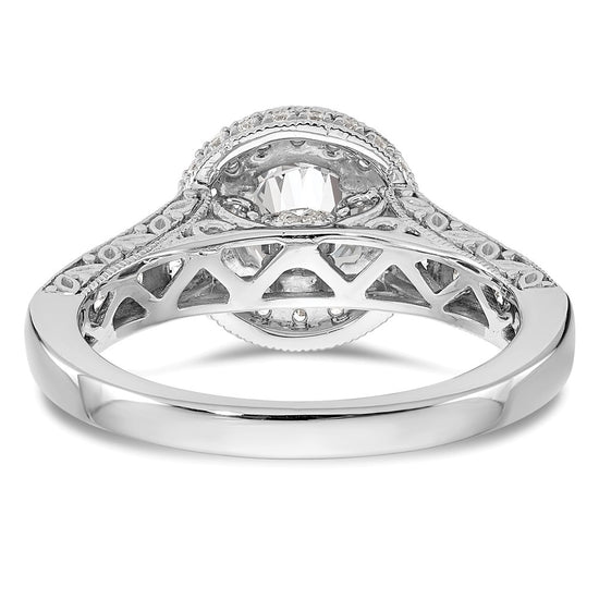Diamond Halo Semi-Mount Engagement Rings